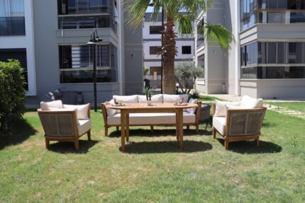 Begonya Ahşap Oturma Grubu